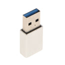 USB 3.0 Male (USB-A) to USB 3.1 type C (USB-C) Female F/M Connector Silver