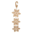 Snowflake Strip with Hook Wooden XMAS Party Christmas Tree Hanging Ornament