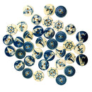 100Pieces Assorted Nautical Series Wood 2 Hole Button for Sewing Craft 25mm