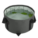 Multifunctional Collapsible Wash Basin Water Bucket w/ Bunch pocket Gray