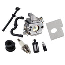 1 carburetor + 1 fuel line & filter + 1 oil line & filter + 1 spark plug + 1 intake manifold boot + 1 air filter for stihl