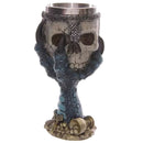 Stainless Steel Goblet 3D Skull Skeleton Claw Wine Beer Halloween Decor Blue
