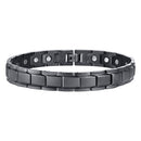 Men Black Stainless Steel Magnetic Clasp Wristband Bracelet Bangle Anklet 26cm