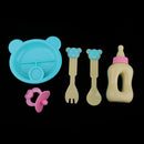 5 Pieces Plastic Cutlery Set Tableware Model For 25cm Mellchan Baby Dolls