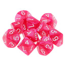 10 pieces 10 Sided Dice D10 Polyhedral Dice for Dungeons and Dragons Party Table Games Rose
