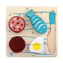 Cute Magnetic Wooden Food Pretend Play Fish Set Bright Color Kids Educational Development Toy