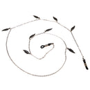 Leaf Charms Silver Beaded Eyeglass Cord Reading Glasses Spectacles Chain Holder