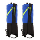 Pair of Breathable Waterproof Snow Legging Boot Gaiters Leg Covers for Outdoor Trekking Mountaineering - Deep Blue Grey Size L