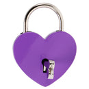 Set Of Vintage Heart Shape Padlock With Key Backpack Travel Gym Supplies Travel Accessory Purple