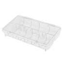 Clear Acrylic Plastic Beads Nail Tips Case Rhinestone Jewellery Container Empty Compartments False Fake Nail Storage Box
