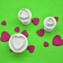 3x Fondant Cake Cookie Plunger Cutter Sugarcraft Heart Shape Mold DIY Tools