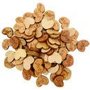 100 Pieces Wood Shapes Unfinished Heart Slices for Craft 12x15mm