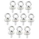 10pcs 925 Sterling Silver Pearl Bail Eye Pin Pendants For Jewelry Findings