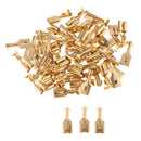 50Pcs Copper Terminals Wire Female Spade Connector Brass Crimp Terminal