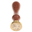 Retro Sealing Wax Stamp Wax Seal Wood Handle Metal Head for Art Crafts Cards