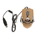 LED Backlight 2000DPI Optical 6D Wired Gaming Mouse Mice for Laptop Brown