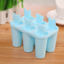Creative Bear Shape DIY Ice Cream Mould 6 Cell Popsicle Mold Box Lolly Makers Kitchen Summer DIY Mold Blue