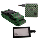 All In One International Travel Power Plug AC Adapter Converter Kit Green