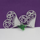 Generic 50PCS Hollow Heart Shape Table Name Place Cards Wedding Christmas Party Decoration Ice White