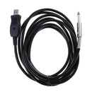 Black Guitar to USB Link Connection Instrument Cable Studio Audio Cable Music Recording 3m