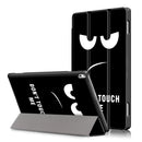Smart Thin Folio Stand Leather Case Smart Cover for Lenovo TAB4 10 Plus Black Eyes