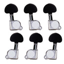 6 Pieces Closed Guitar Tuning Keys Tuner Set for Folk/Electric Guitar Replacement Parts 3L+3R