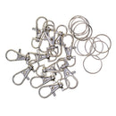 12 Sets Silver Metal Swivel Lobster Clasps Lanyard, Snap Hook Lobster Clasp Jewelry Findings and Keychain Key Rings for keyring DIY Bag Pendant Gifts