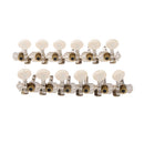 6L 6R Tuning Pegs Tuners Machine Heads for 12 String Acoustic Guitar - Cream