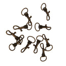 10pcs Bronze Lobster Snap Trigger Swivel Clips Clasps Keychain Keyring 3.5cm