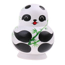 10 Pieces Set Panda Bamboo Patterns Wooden Russian Nesting Dolls Stacking Matryoshka Toy Home Office Decoration
