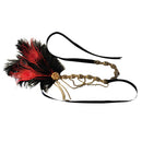 1920s Feather Flapper Hairband Forehead Chain Great Gatsby Headpieces