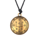 Metal Sigil of Archangel Amulet Round Pendant Necklace Talisman Charms Fashion