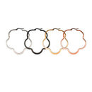 4 Pieces Mixed Color Hypoallergenic 316L Stainless Steel Flower Loop Huggie Earring 40mm