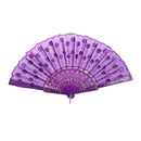 Wedding Party Gift Spanish Handmade Flower Pattern Folding Lace Hand Fan