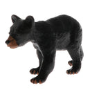 Plastic Realistic Wildlife Jungle Forest Animals Black Bear Action Figure Toys Playset, Eduactional Toys For Kids Toddler Collectibles S