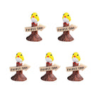 5 Piece Micro Landscape Mini Resin Bonsai Flower Pot Decor Forest Tour Sign