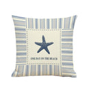 Cotton Linen Cushion Cover Waist Throw Pillow Case Mediterranean Style for Home Bedroom Sofa Car Cushion Decor