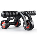 Abdominal Exercise Roller Body Fitness Power Strength Training Equipment 3-Wheel with Knee Pad