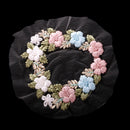 Ribbons Embroidery Flower Sewing Applique Embellishments Patch for Clothes Dress Decor