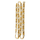 85cm Acrylic Beaded Sewing Lace Trims Applique Ribbon Dress Decor Craft Gold
