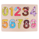 Children Wooden Creative Cartoon Number Blocks Board - 0 - 9 Educational Toy Early Math Teaching Aids