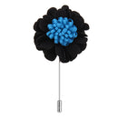 Handmade Men Flower Brooch Pin Lapel Boutonniere Stick T-Shirt Decor Black