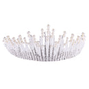 Wedding Bridal Bridesmaid Alloy Artificial Pearls Rhinestones Charms Crown Head Decor Jewelry Headband Tiara Silver