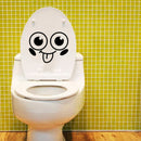 Removable Smile Face Toilet Washroom Letter Decal Wall Sticker DIY PVC Decor