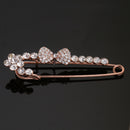 Vintage Alloy Brooch DIY Crystal Pin Badge Gift for Wedding Bride Bowknot