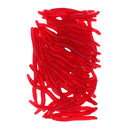 50 Pieces 3.5cm/1.4inch Soft Simulation Earthworm Worms Artificial Fishing Lure Tackle Soft Bait Lifelike Fishy Smell Lures Red