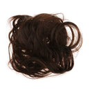 Women Girls Party Charms Artificial Hairs Wavy Curly Drawstring Synthetic Hair Bun Updo Chignon Hairpiece Hair Extension Brown