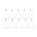 10 Pieces Silver Womens Detachable Triangle Hoop Dangle Pendant Blanks Findings for DIY Wedding Party Earrings Ear Studs
