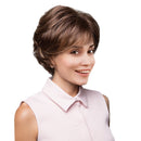 10" Fashion Women Synthetic Natural Side Bangs Straight Short Curly Hair Wigs for Cosplay Party