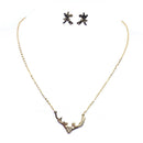 Crystal Necklace Earrings Pendant Necklace Female Jewelry Accessory Lover Gifts